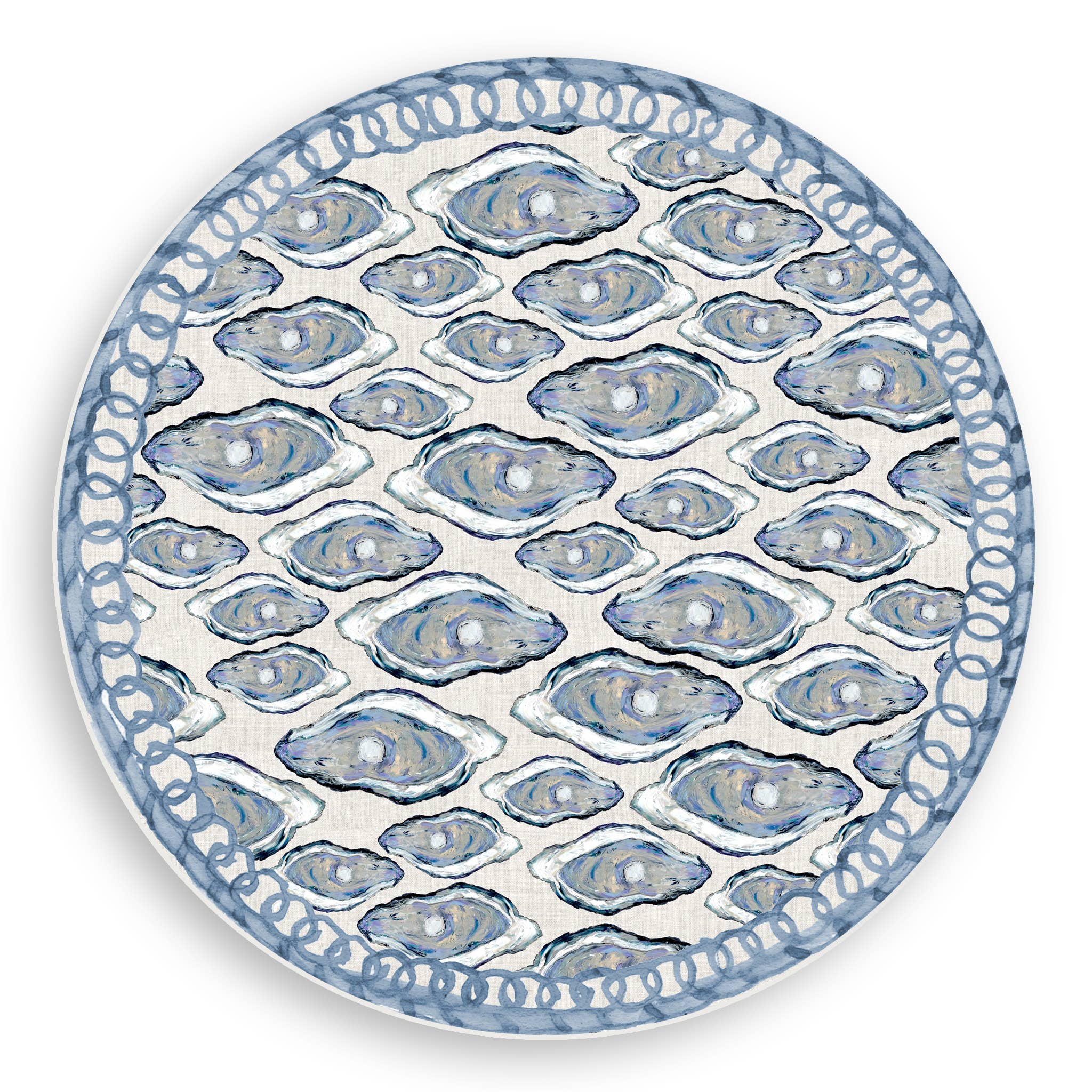 Blue Oysters Vinyl Placemat