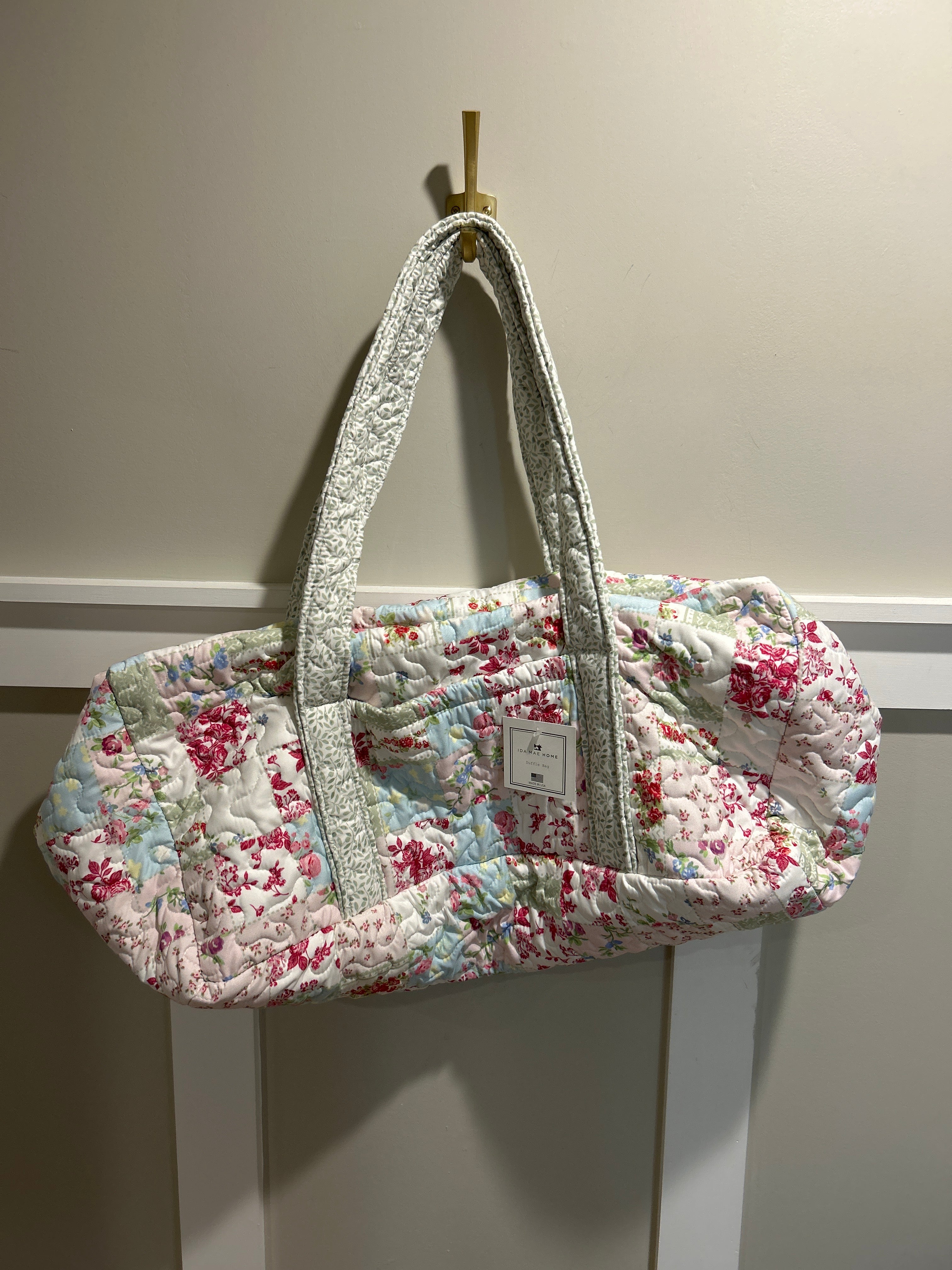 Ida Mae Gracie Patchwork Pastel Quilted Duffle Bag