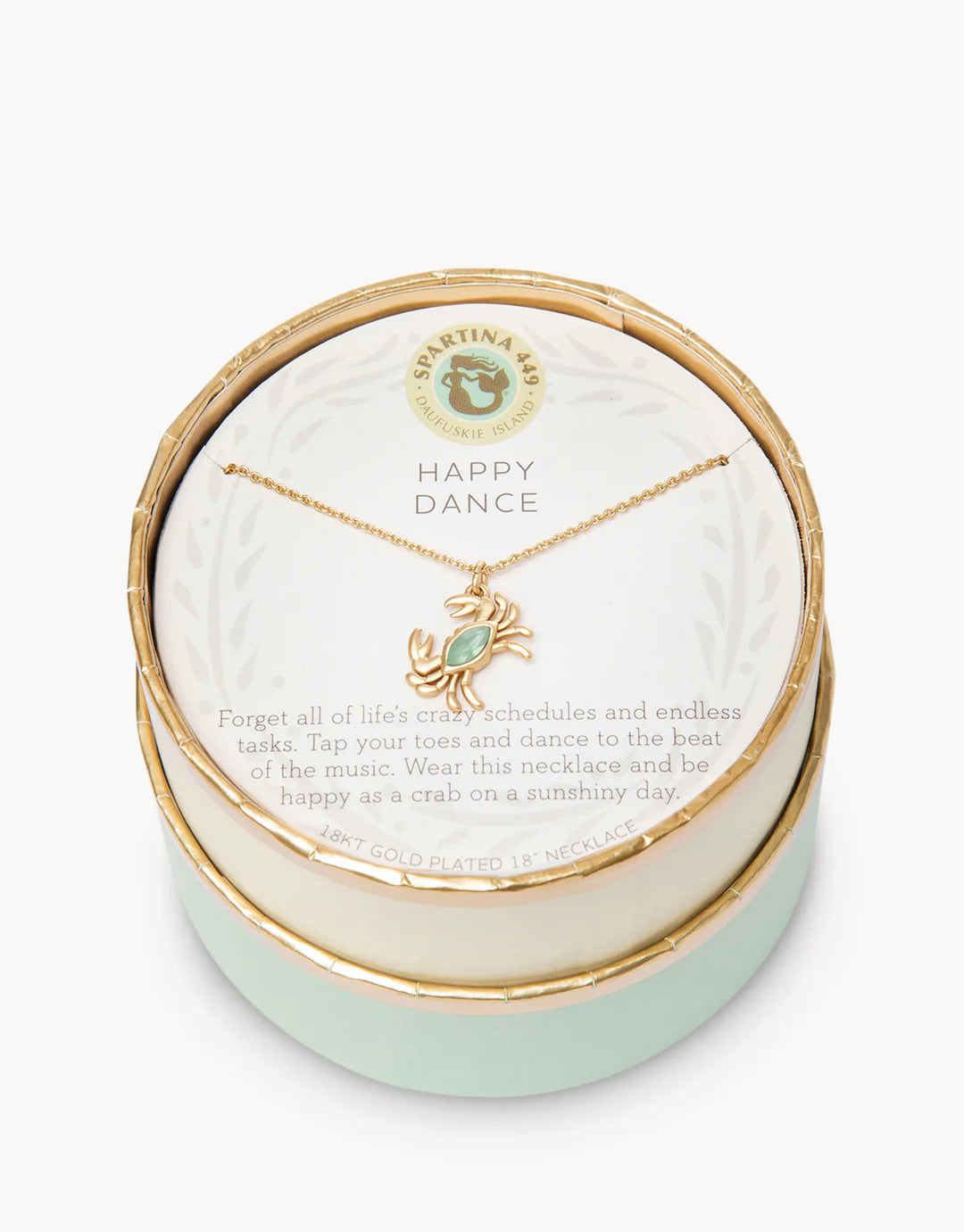 Spartina Sea La Vie Necklace 18" Happy Dance/Crab