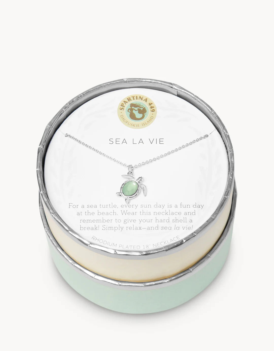 Spartina Sea La Vie Necklace 18" Sea La Vie/Sea Turtle Silver