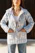 Ida Mae Chase Firebird Blue Quilted Snap Jacket