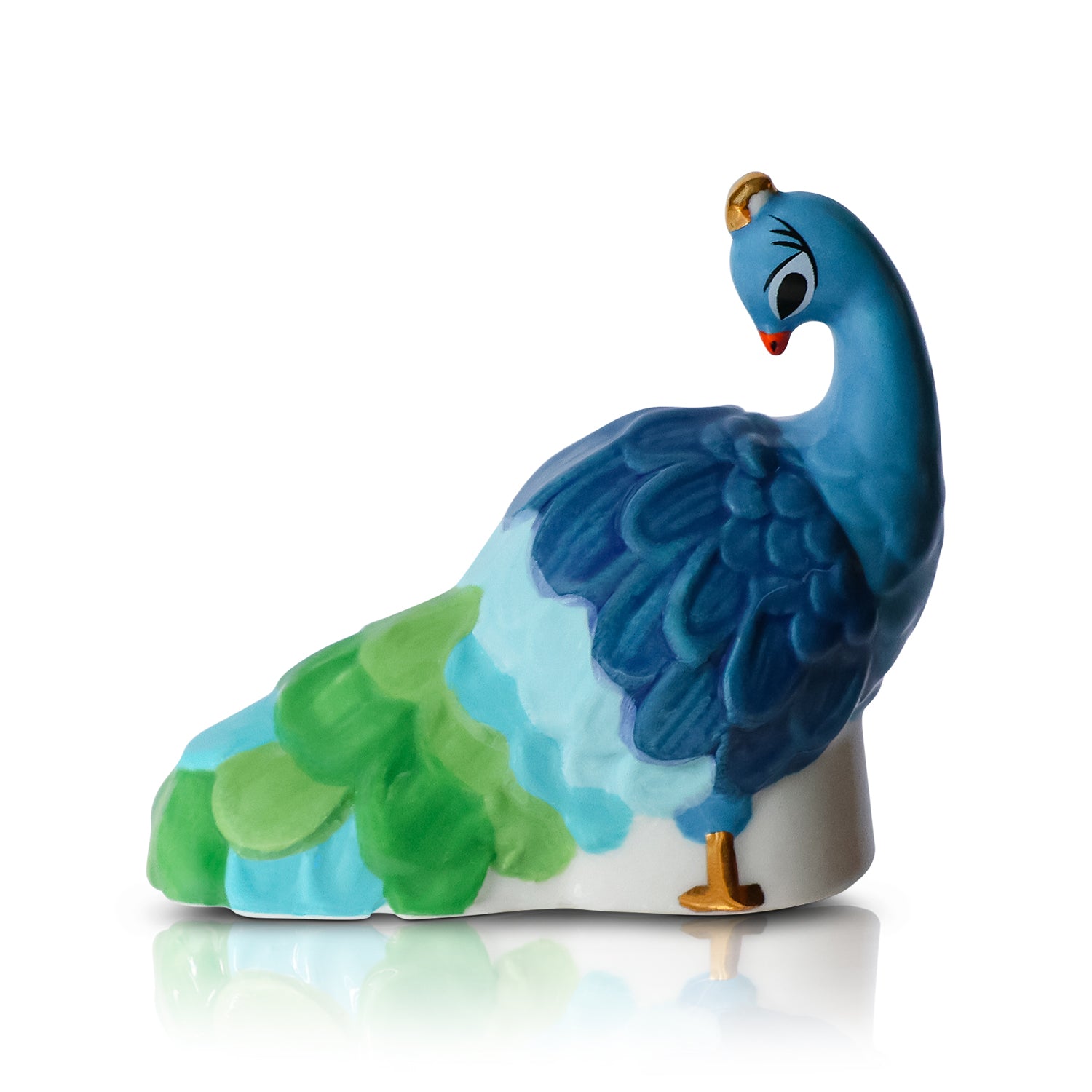 NORA FLEMING FANCY FEATHERS PEACOCK MINI A446