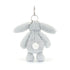 Bashful Silver Bunny Bag Charm By Jellycat