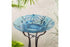 Blue Coastal Crab Glass Birdbath