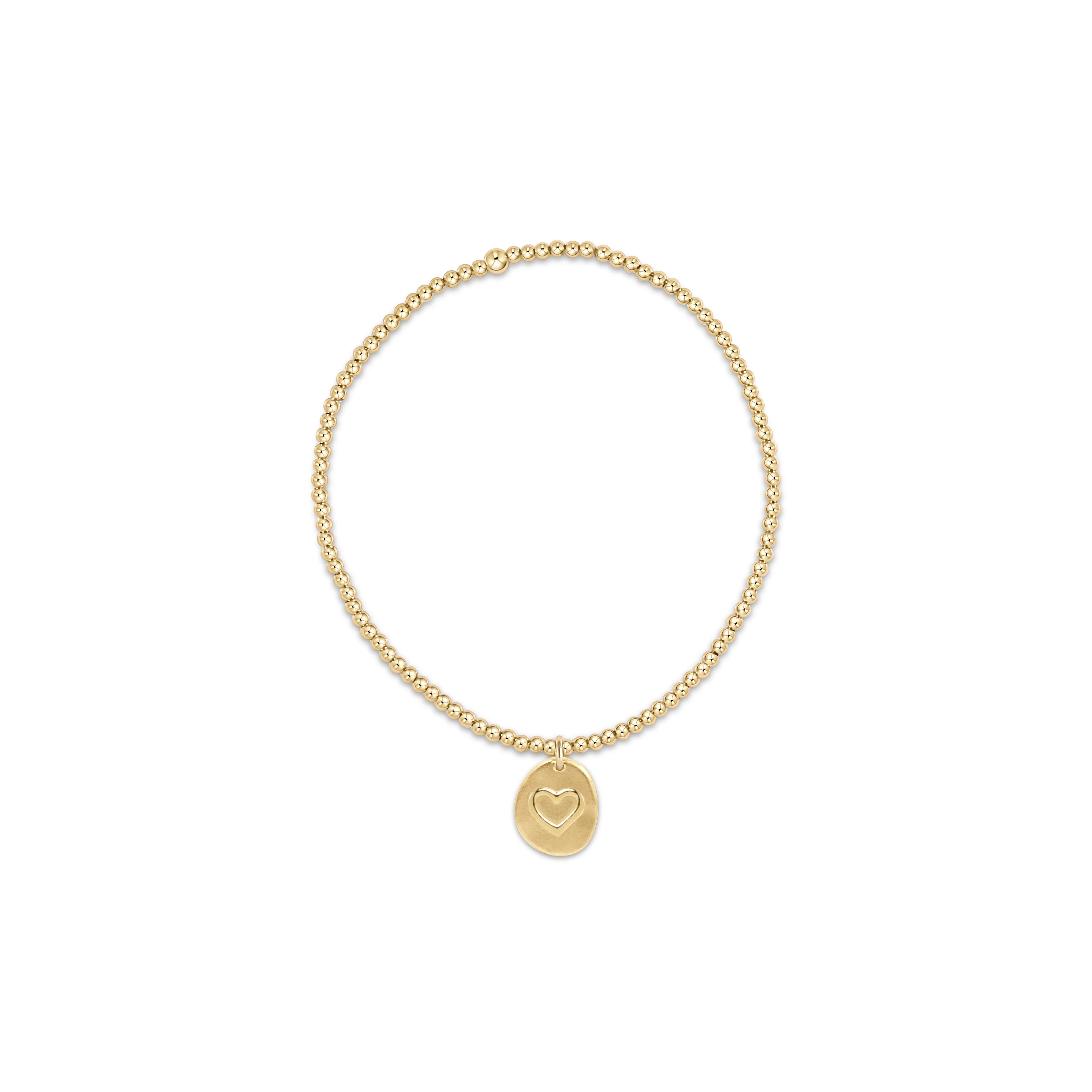 Classic Gold 2mm Bracelet - Inspire Love Small Gold Disc by enewton