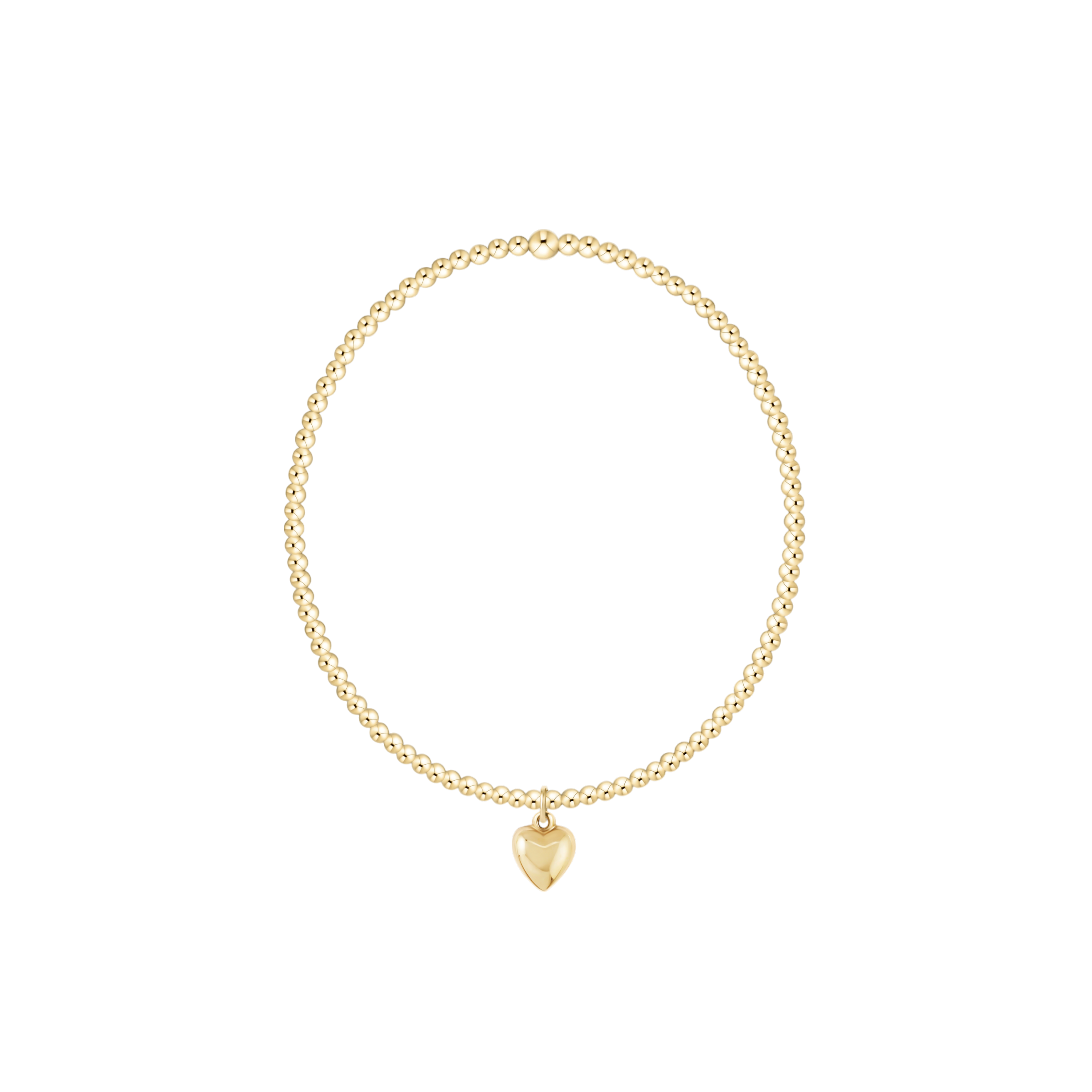 Classic Gold 2mm Bracelet - Love Plush Small Gold Charm