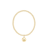 Classic Gold 3mm Bracelet - Classic Gold 10mm Charm