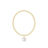 Classic Gold 3mm Bracelet - Classic Pearl 10mm Charm