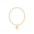 Classic Gold 3mm Bracelet - Love Plush Gold Charm