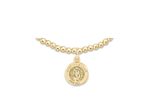 Classic Gold 3mm Bracelet - Protection Gold Disc