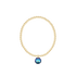 Classic Gold 3mm Bracelet - Reflection Charm - 12