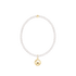 Classic Pearl 3mm Bracelet - Classic Gold 10mm Charm