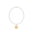 Classic Pearl 3mm Bracelet - Protection Gold Disc