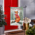 Winter Grove Fox Burlap Garden Flag