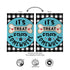 It's Treat O'Clock Burlap Flag, Garden