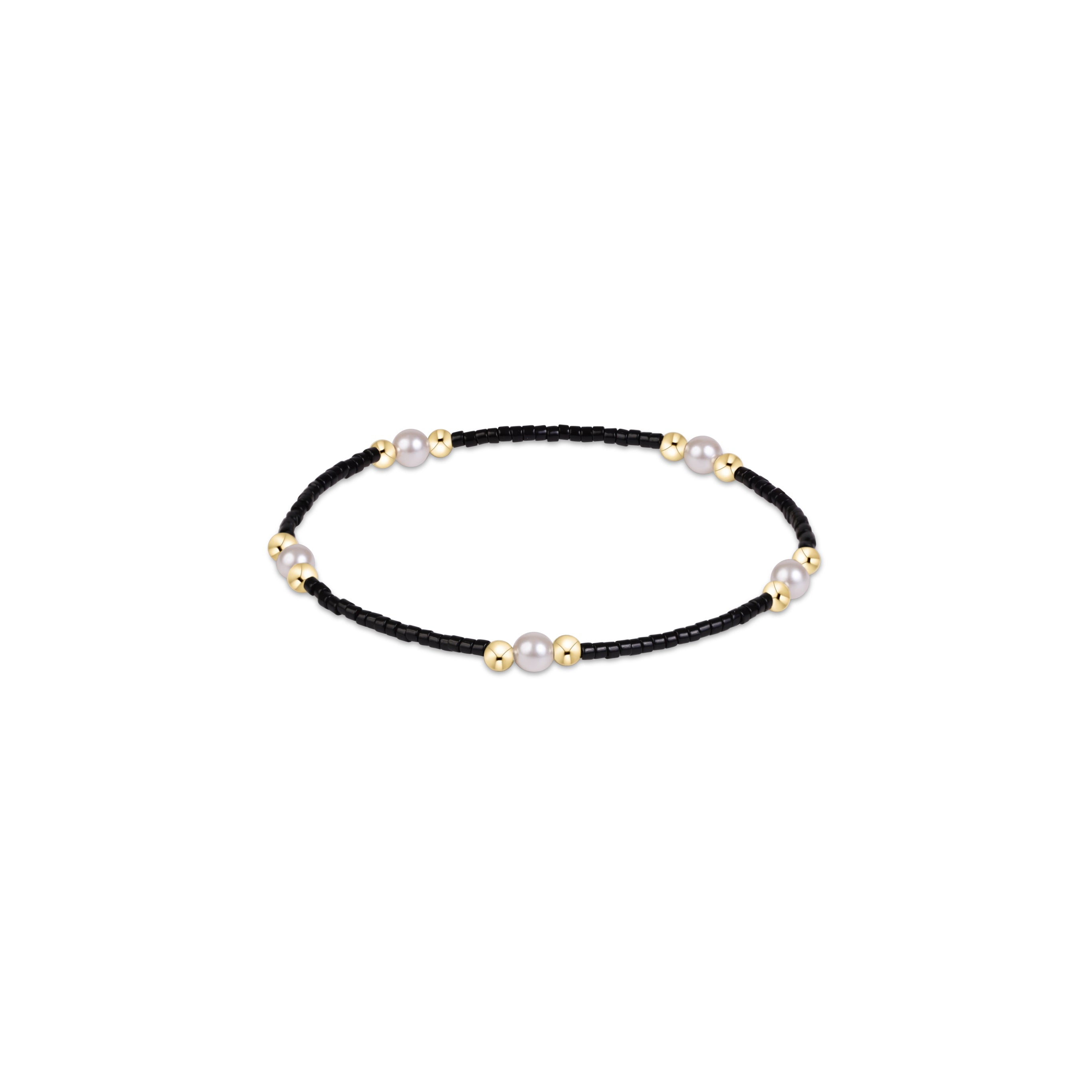 gameday hope purpose pearl bracelet - black by enewton