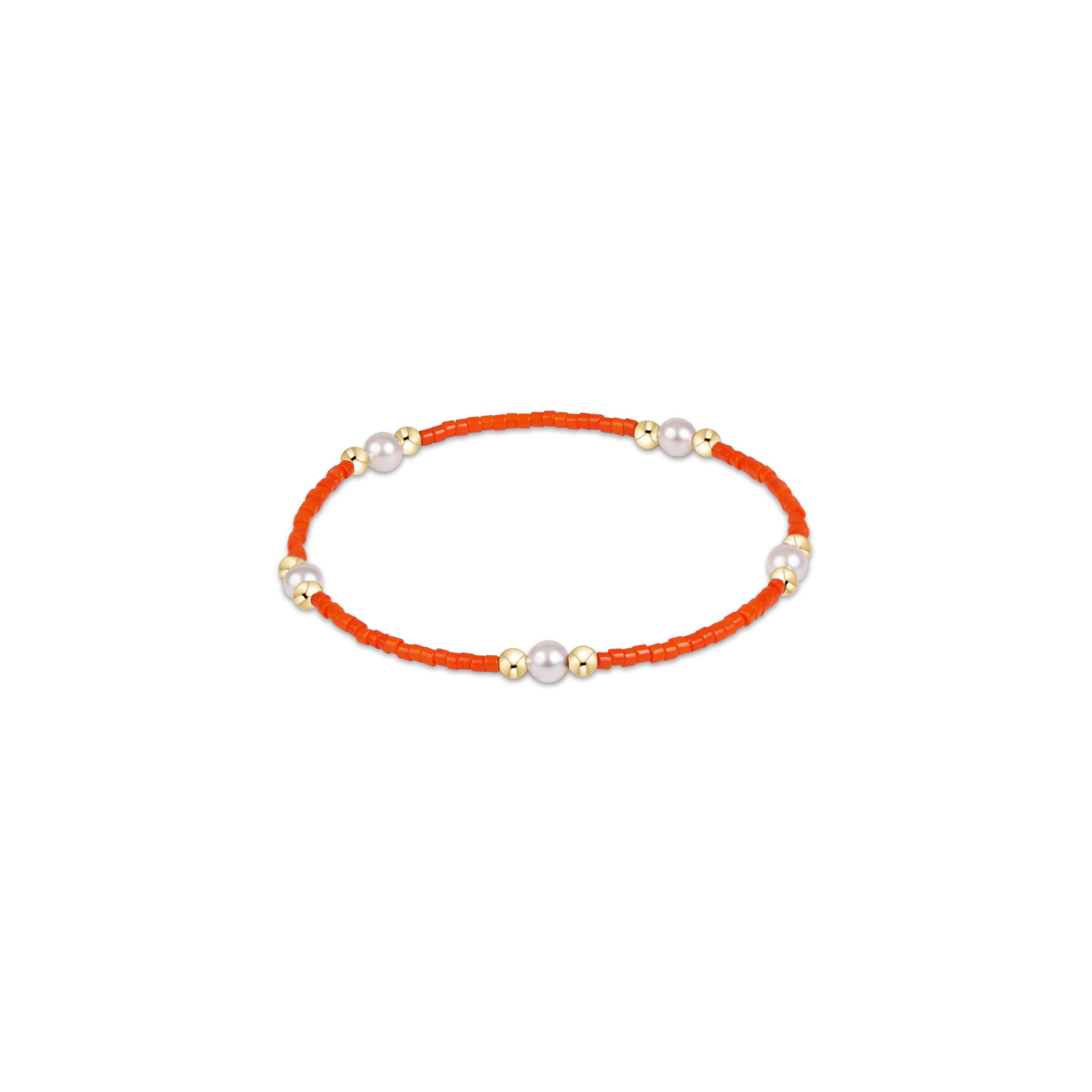gameday hope purpose pearl bracelet - bright orange by enewton