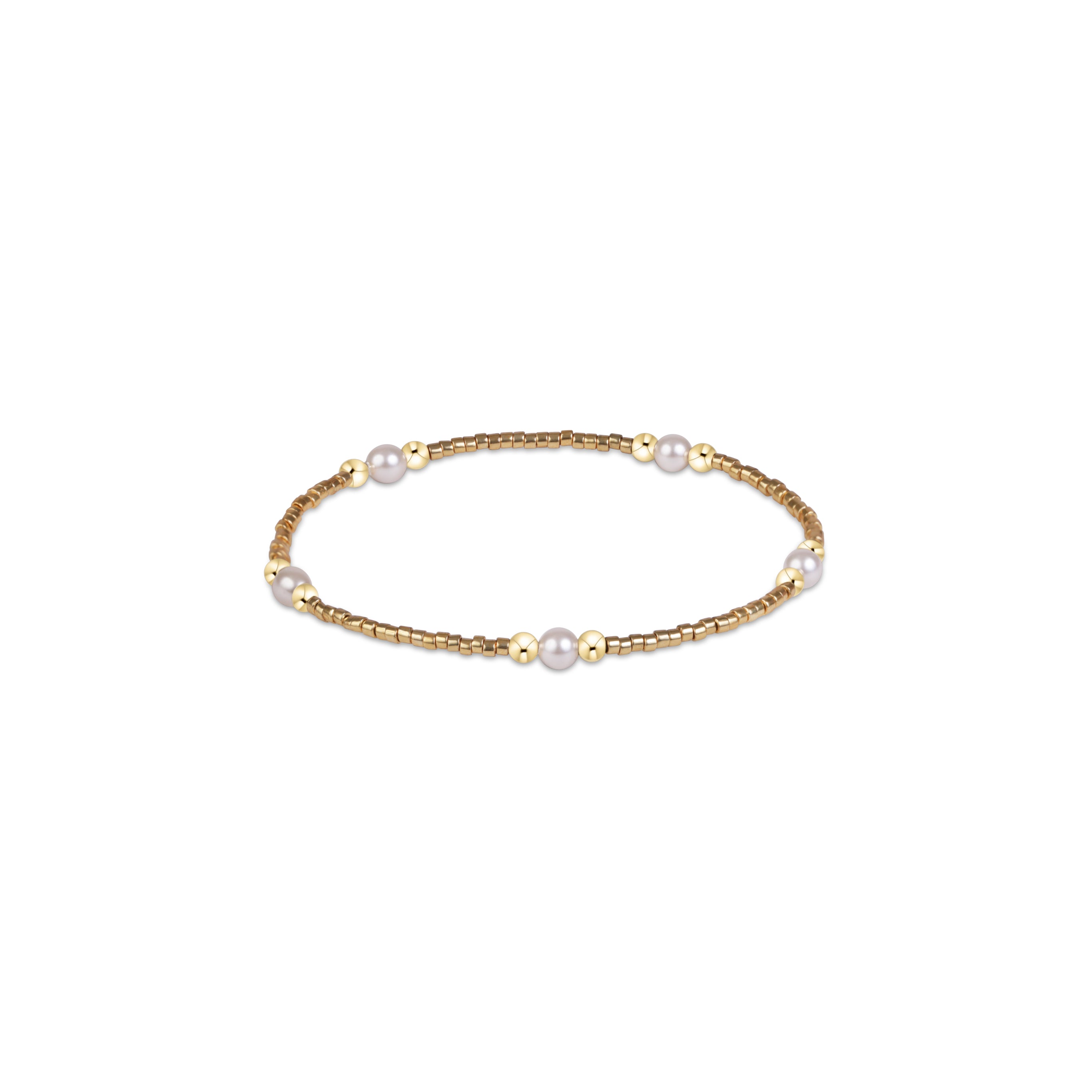 gameday hope purpose pearl bracelet - gold luster by enewton