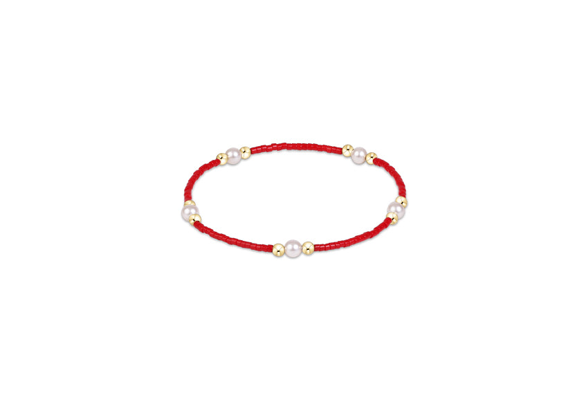 gameday hope purpose pearl bracelet - red by enewton