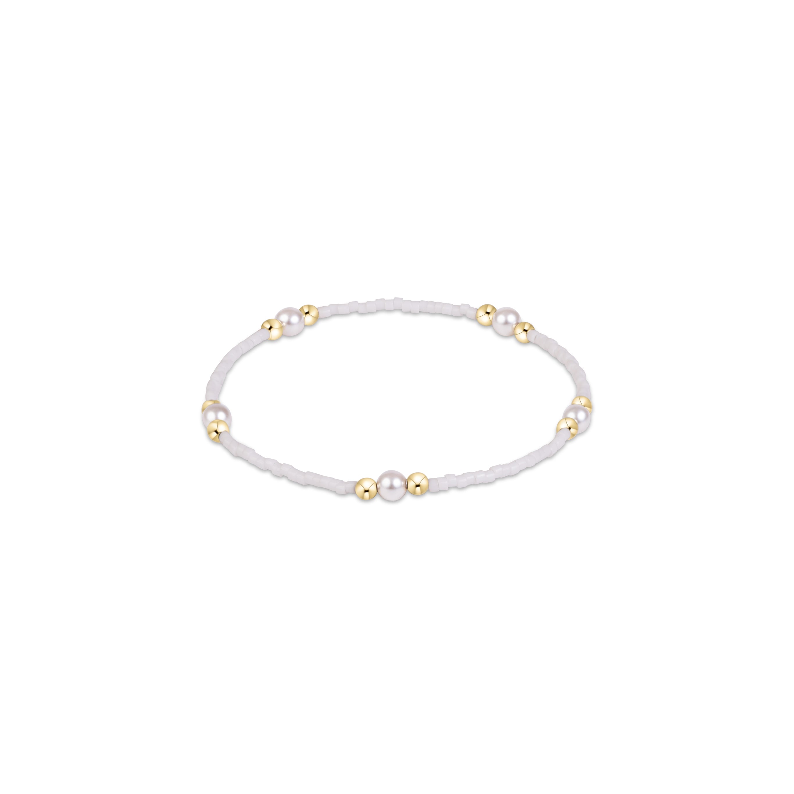 gameday hope purpose pearl bracelet - white by enewton