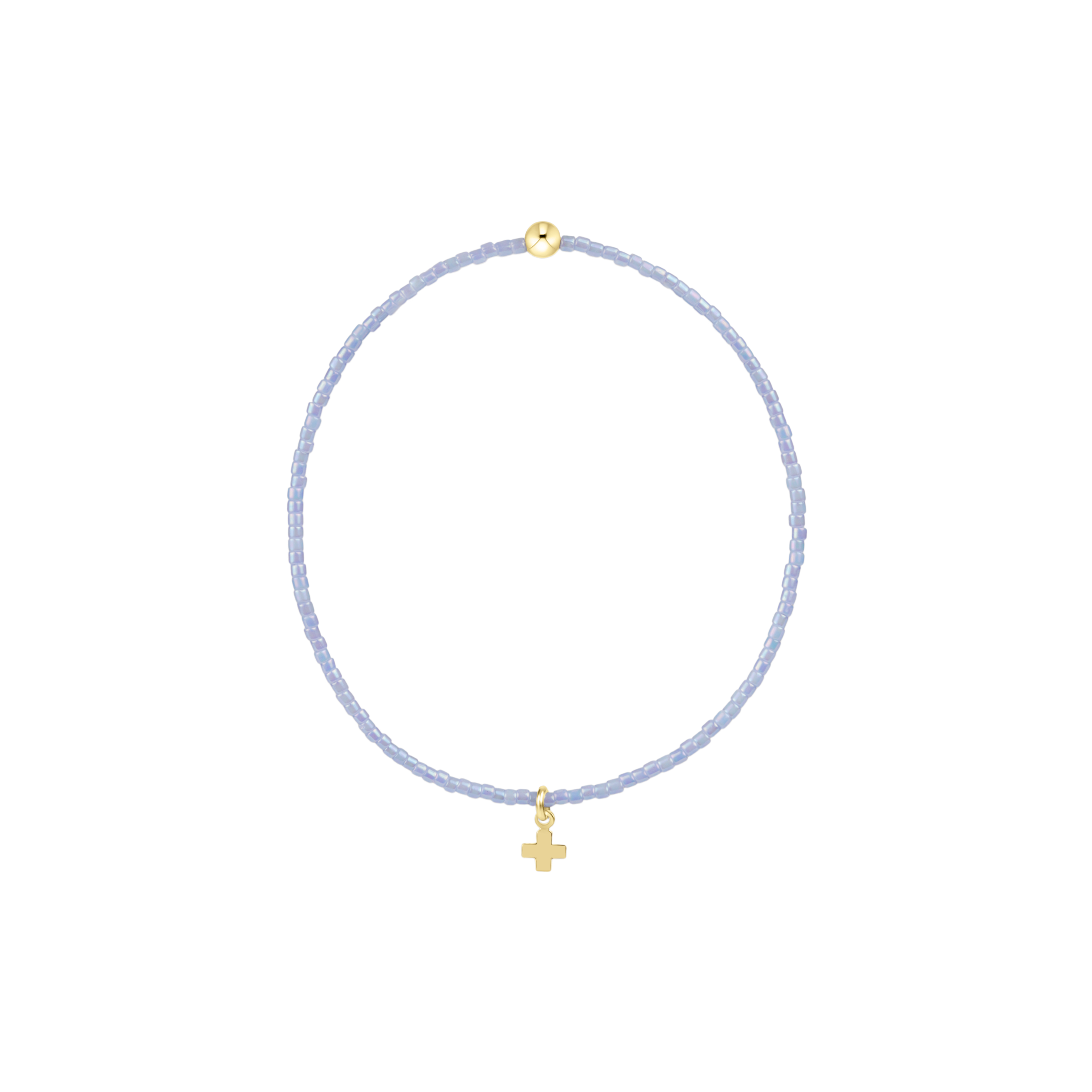 Hope Classic Ocean Mist Bracelet - Signature Cross Small Gold Charm