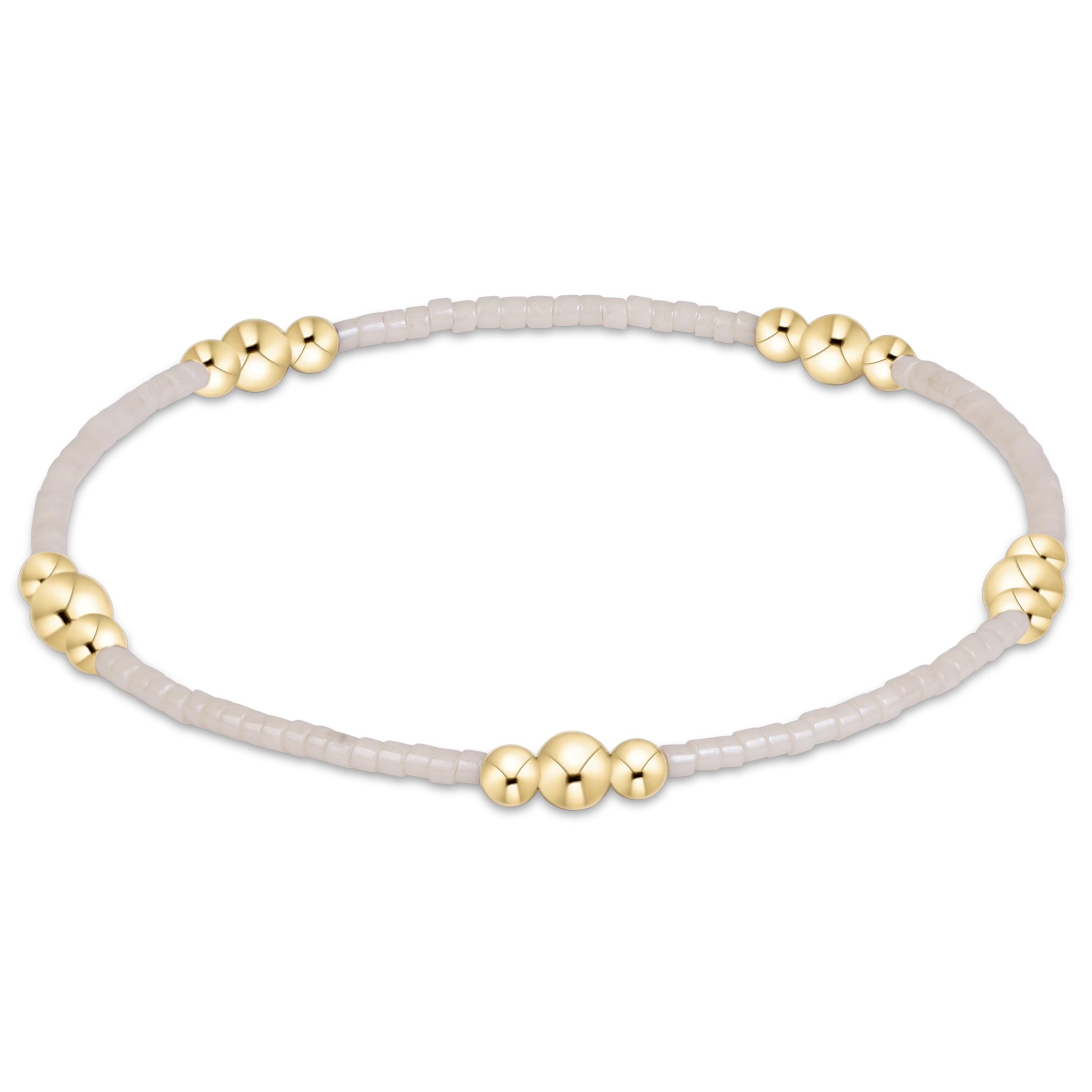 enewton Hope Purpose Gold bracelet in Milkshake