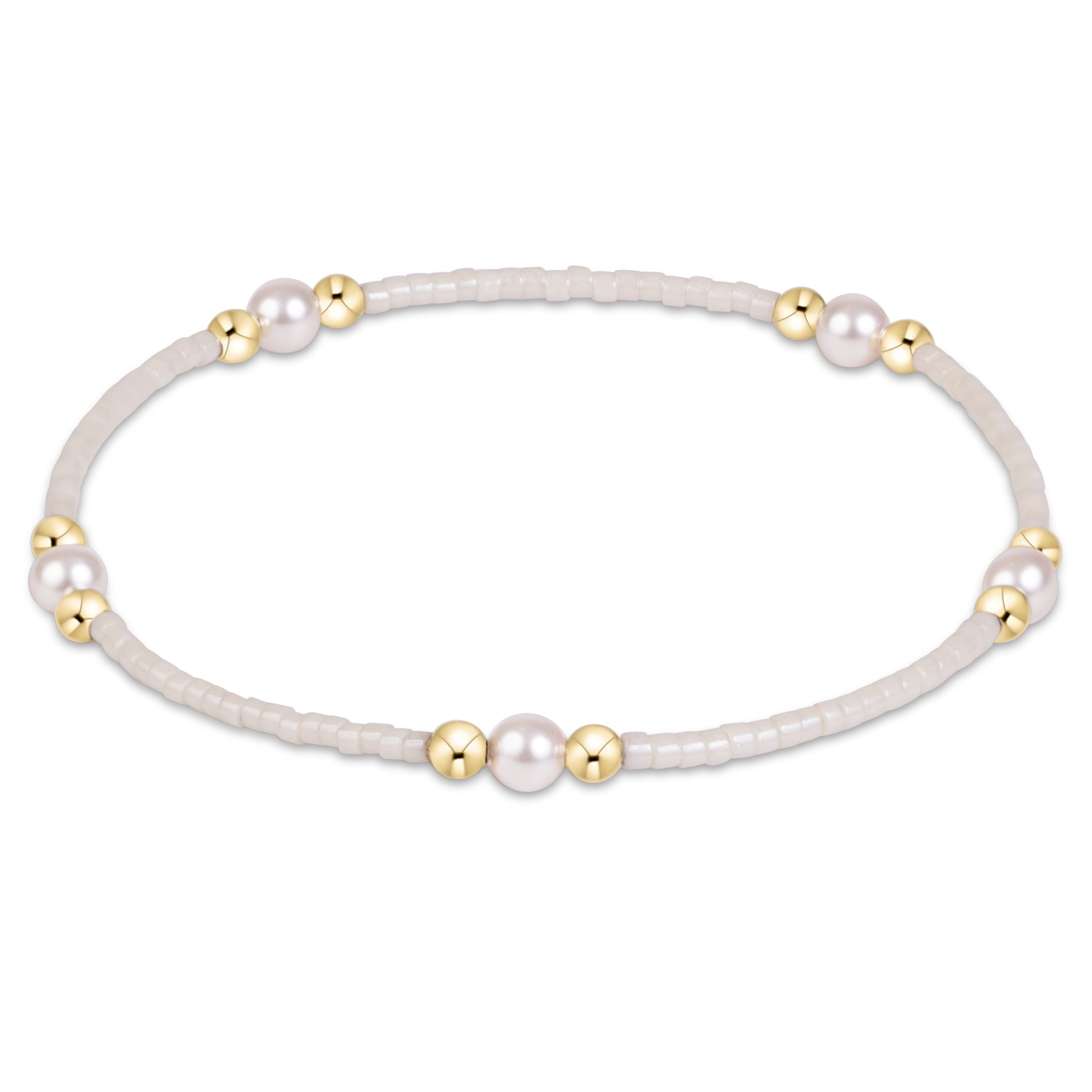 enewton Hope Purpose Pearl bracelet in Milkshake