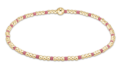 egirl Hope Sincerity Pattern 2mm Bead Bracelet - Bright Pink - by enewton (Copy)