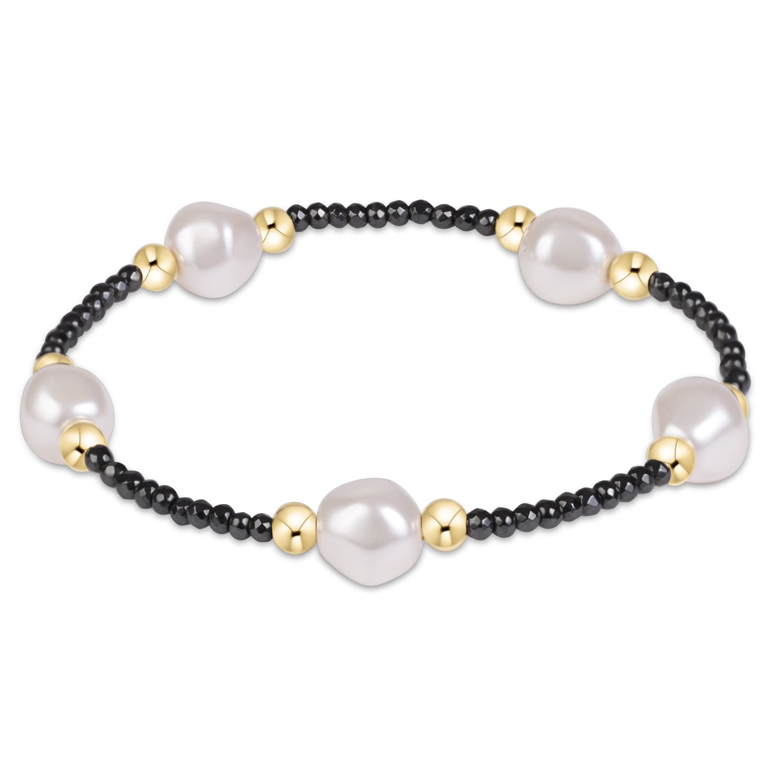 enewton Purpose Admire Pearl 8mm Faceted Hematite Bracelet
