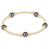 enewton Purpose Pearl Dark Grey 6mm Gold Bracelet