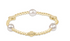 Signature Cross Admire Pearl Pattern 3mm Bead Bracelet - Gold - by enewton