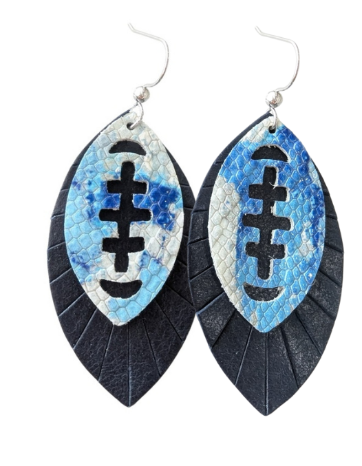 Touchdown Football Layered Earrings