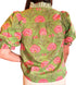 Katy Pink and Green Floral Short Sleeve Top