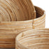 CANE RATTAN LOW BASKETS, SET OF 3 - view 4