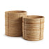 CANE RATTAN ROUND TREE BASKETS, SET OF 2