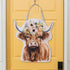 Petal & Plow Floral Highland Cow Door Decor