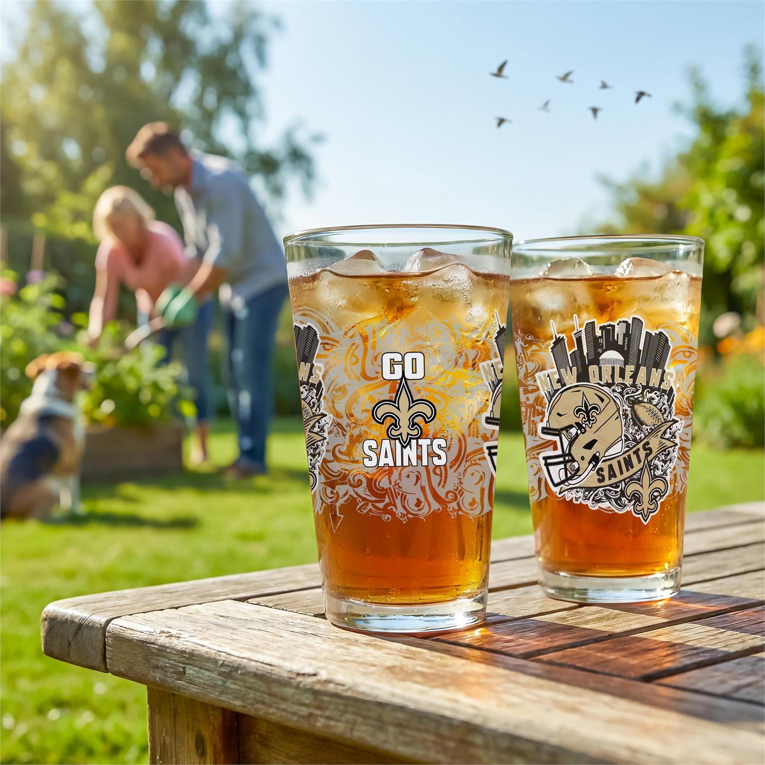 New Orleans Saints 16oz Glass Pint