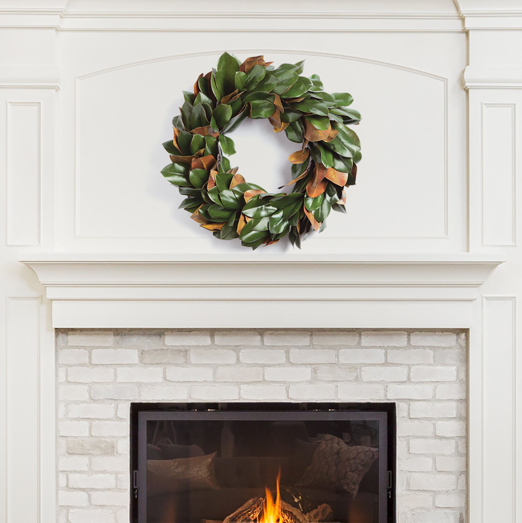 Grand Magnolia Leaf Wreath 24" - View 5