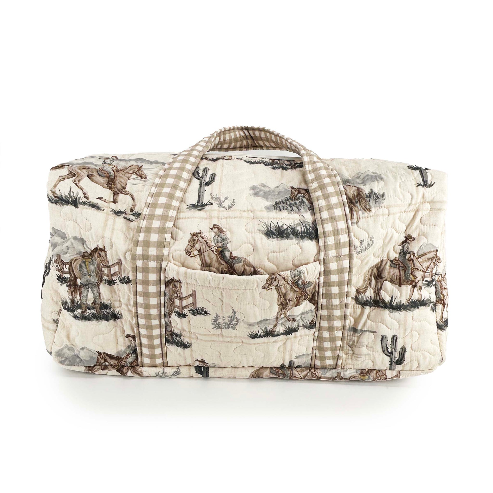 Ida Mae Desert Daughters Slate Linen Quilted Duffle Bag - view 3 of 3