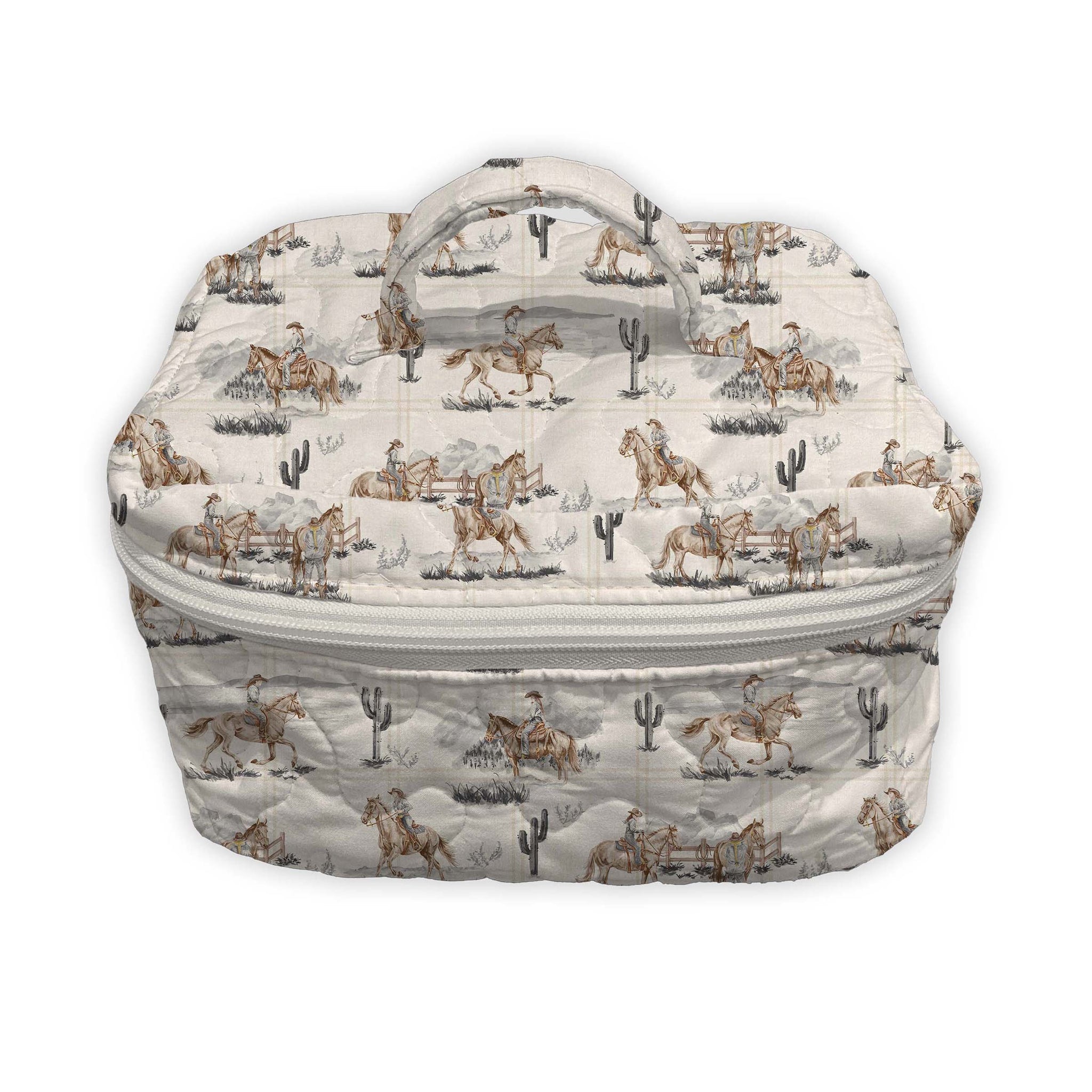 Ida Mae Desert Daughters Slate Linen Quilted Travel Case