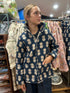Ida Mae Esme Floral Icon Navy Quilted Snap Jacket
