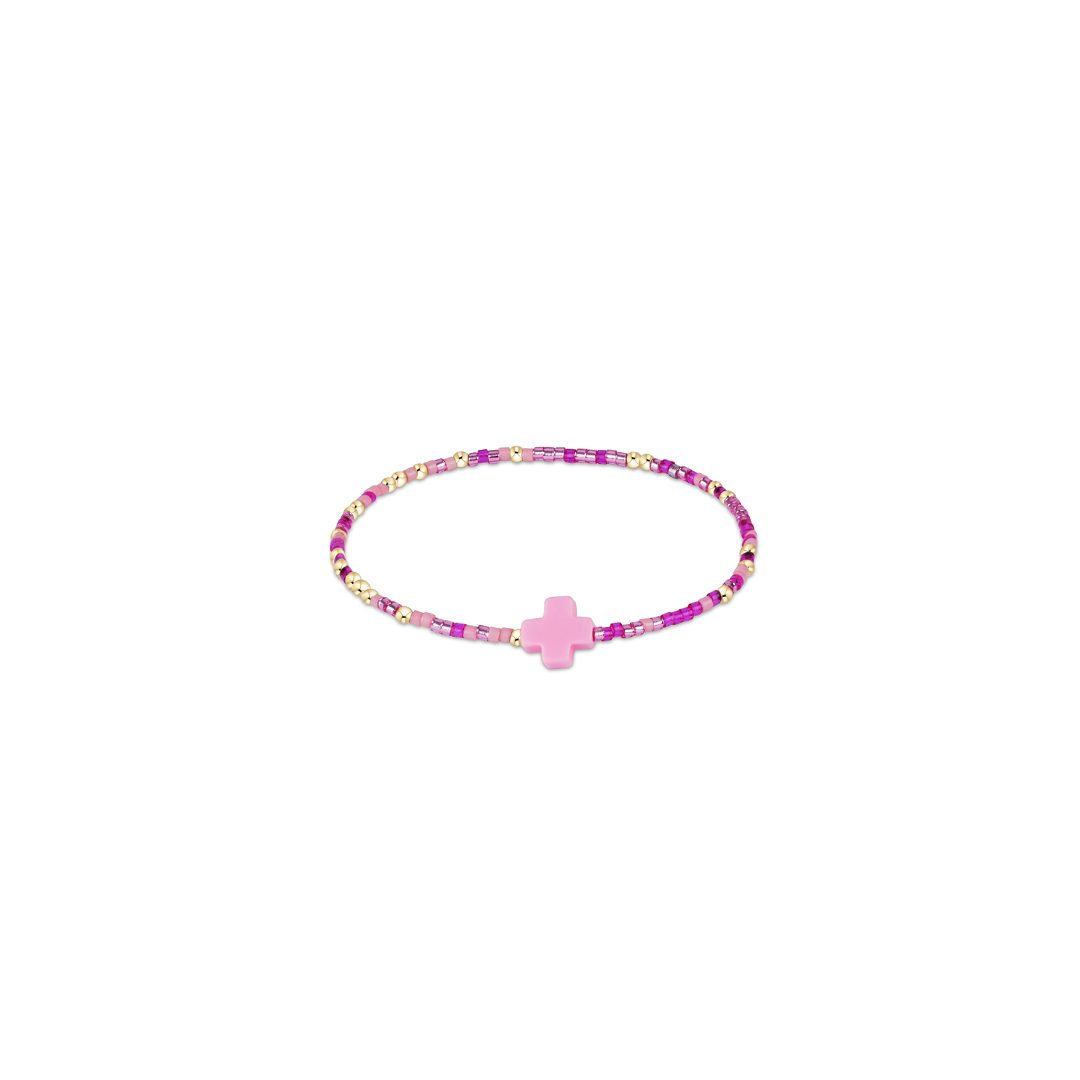 egirl Hope Unwritten Signature Cross Bracelet - Back To The Fuchsia by enewton