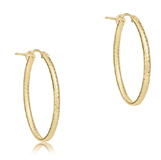 Oval Gold 1" Hoop - Textured by enewton