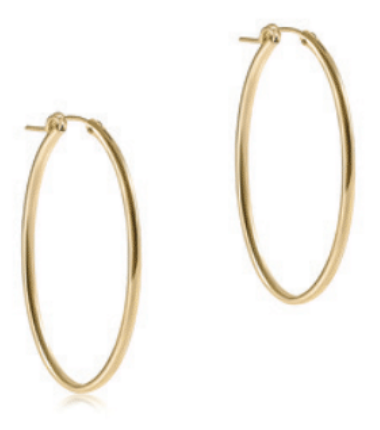 Oval Gold 2" Hoop - Smooth by enewton
