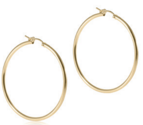 Round Gold 2" Hoop - Smooth by enewton