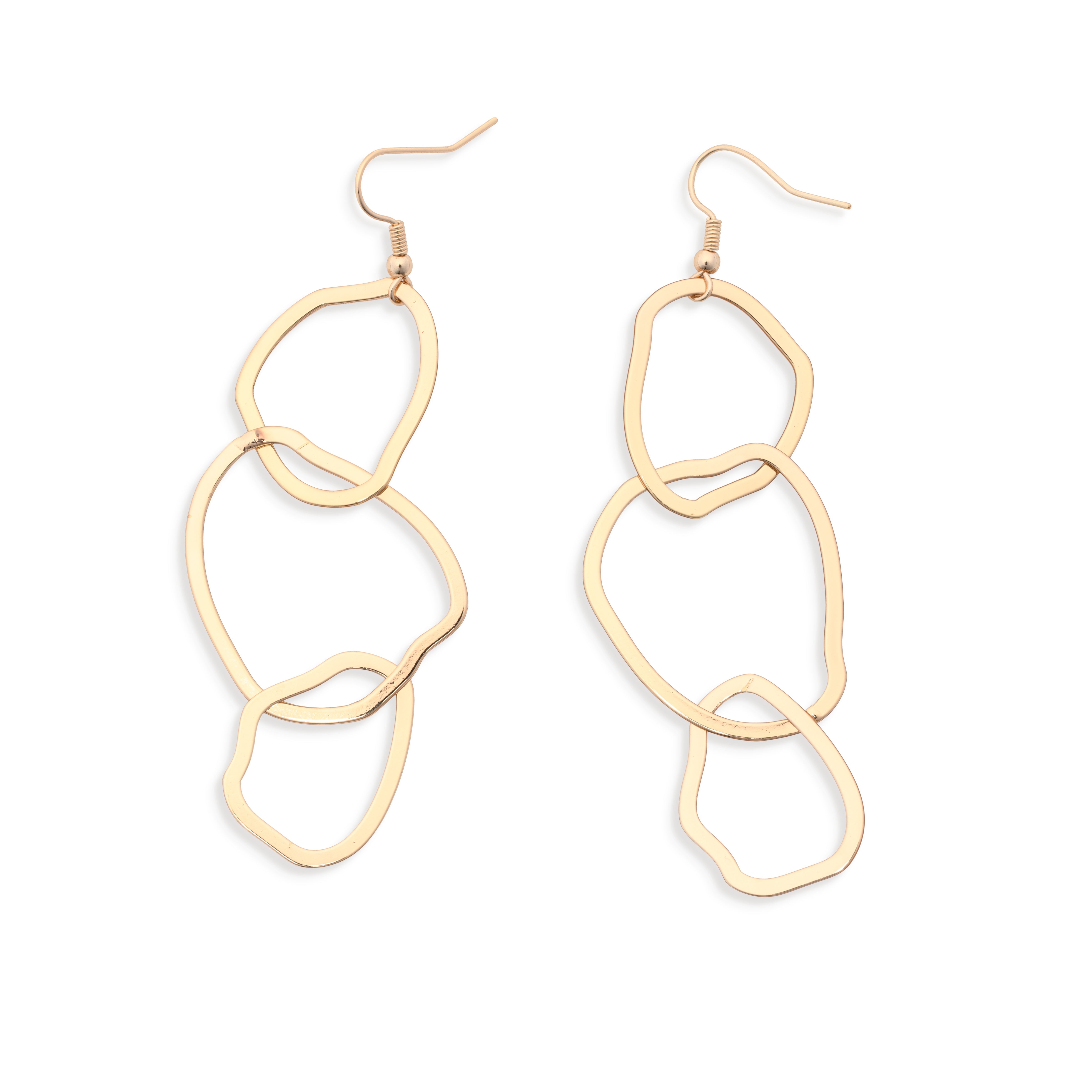 Faye Gold Hoop Drop Earring by Leslie Curtis Jewelry