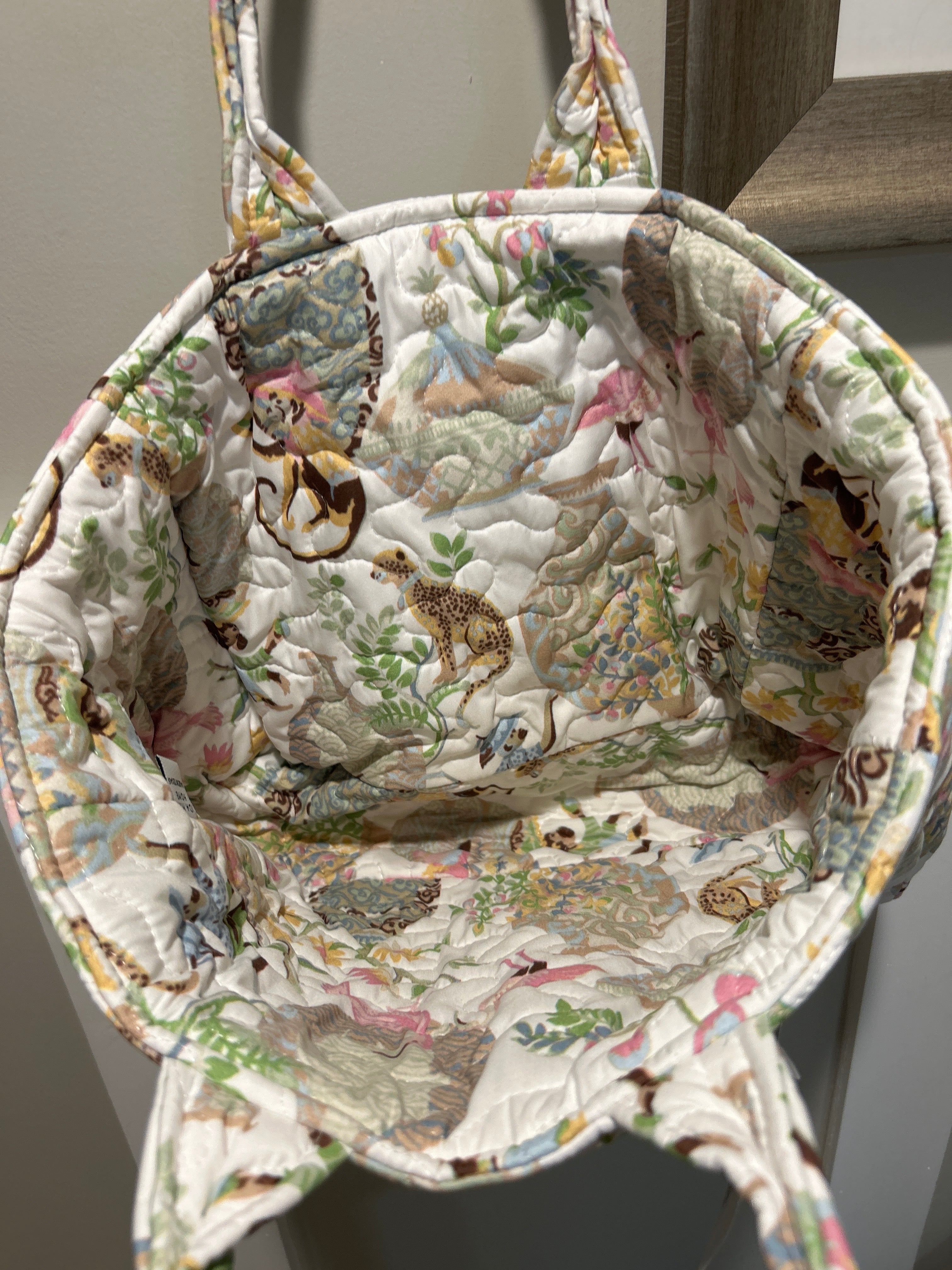 Ida Mae Jungle Canopy Pastel Quilted Handbag