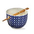 lisbon dot noodle bowl and chopstick set