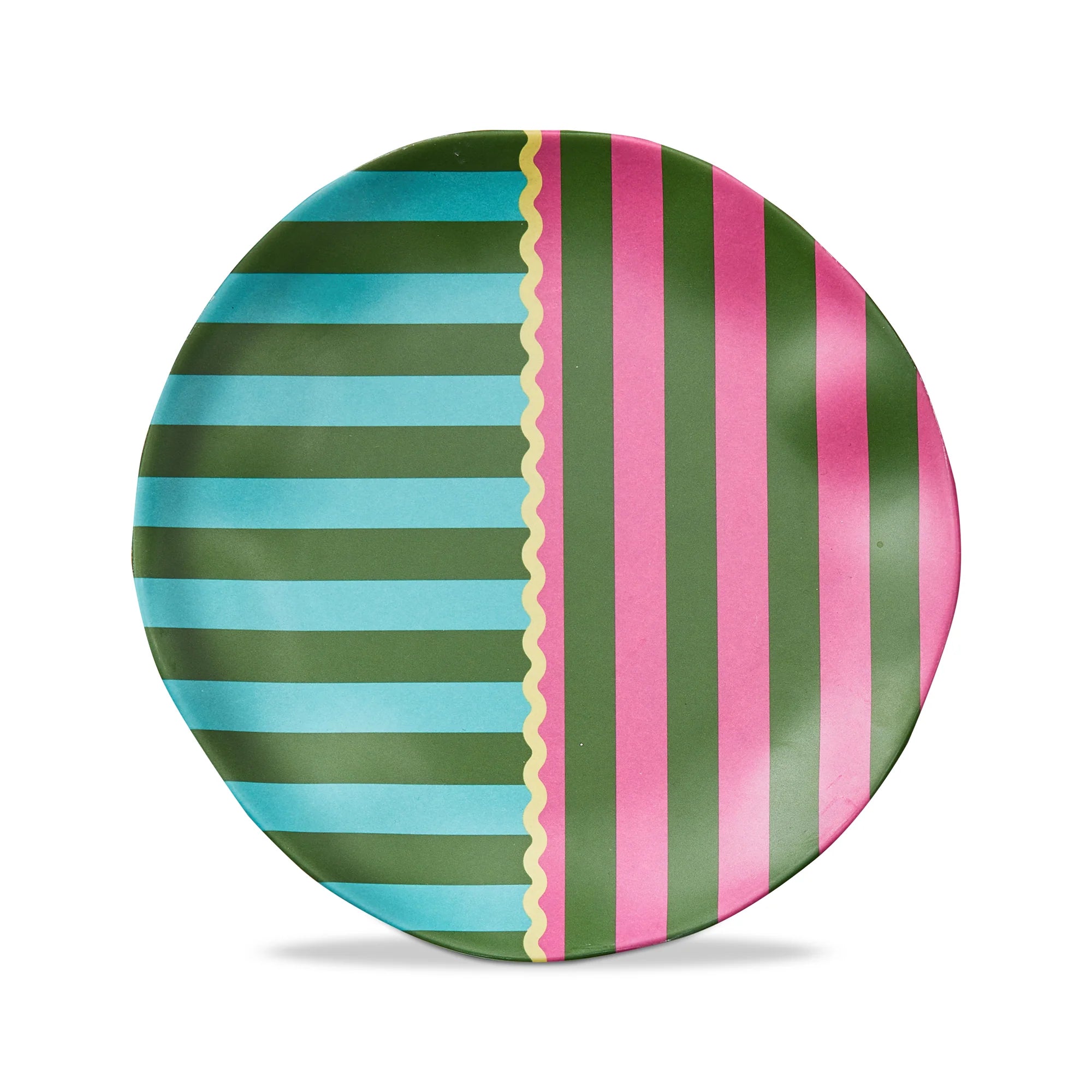 CABANA STRIPE MELAMINE APP PLATE