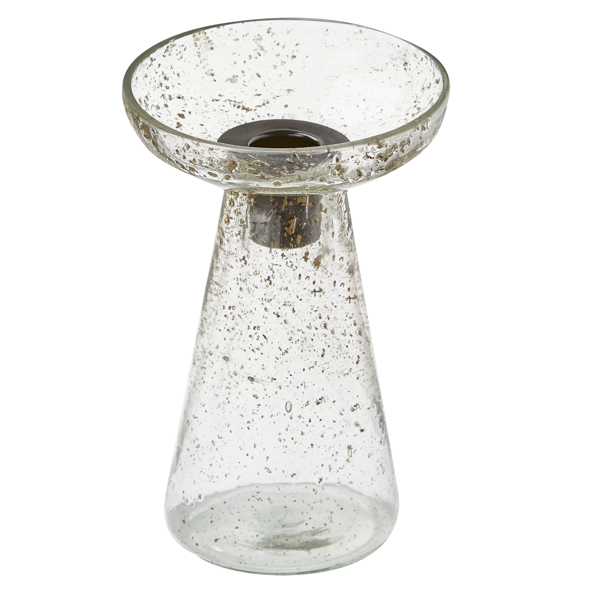 LEON GLASS TAPER HOLDER SM CLEAR by Tag